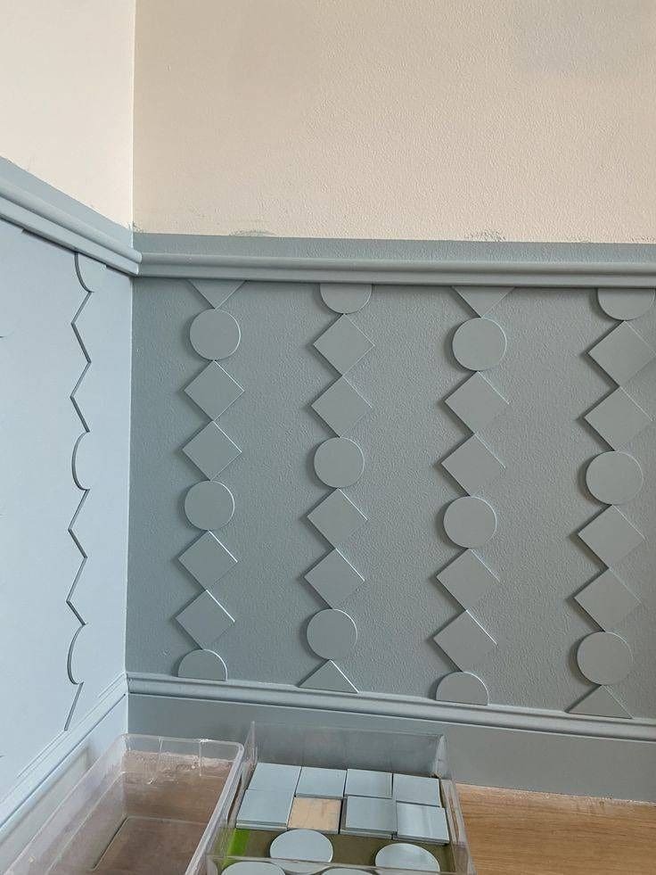 Playful Geometric Wainscoting