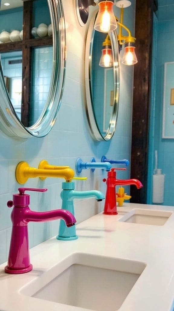Playful Multi-Colored Faucet Design
