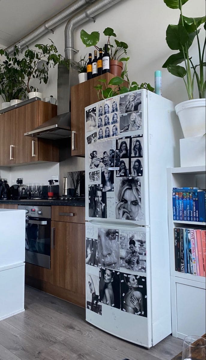 Refrigerator Photo Collage Display