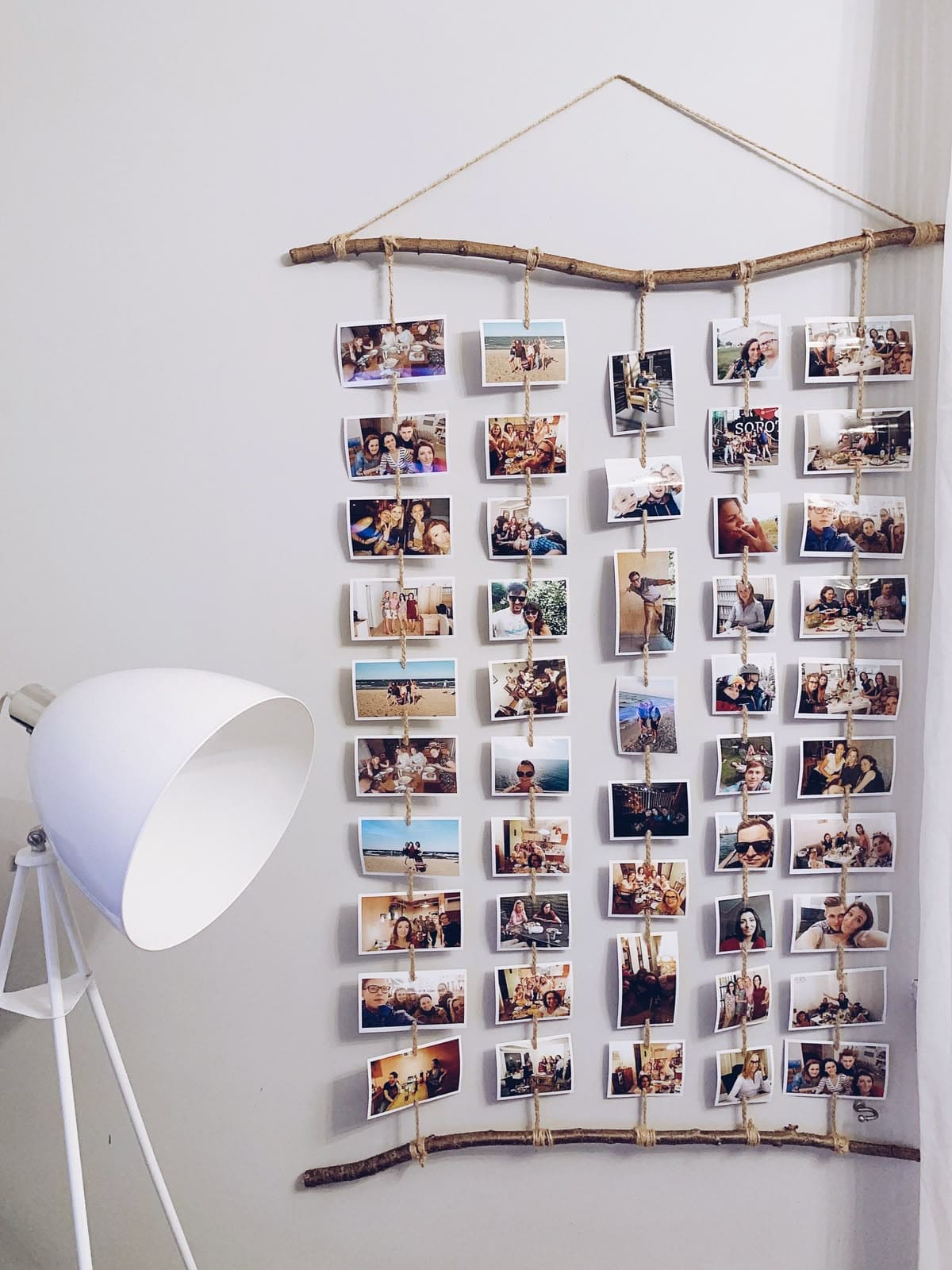 Rustic Branch Photo Hanging Display