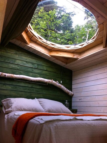 Rustic Cabin Bedroom Skylight