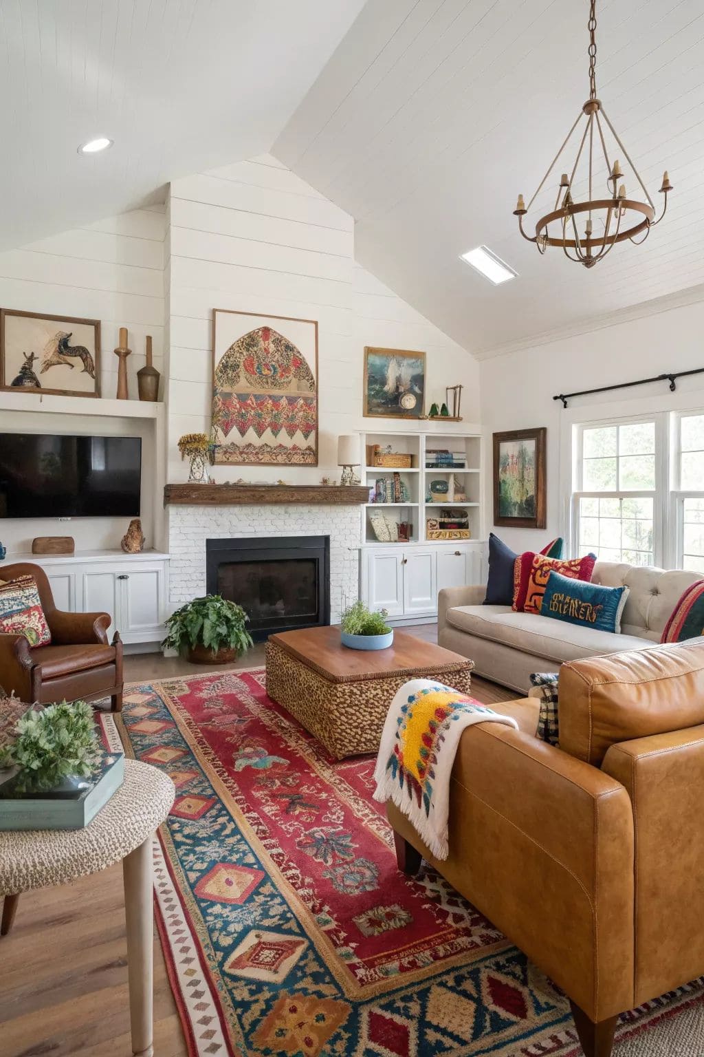 Rustic Lodge-Inspired Living Room