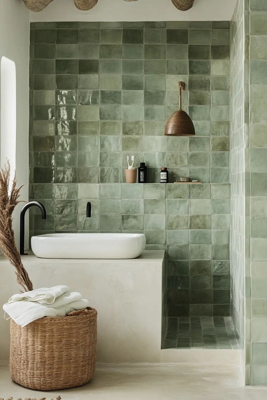 Sage Green Tile Sanctuary