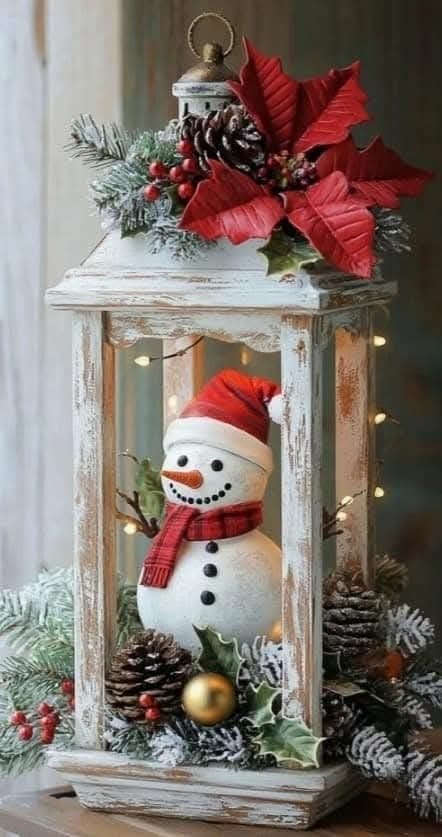 Snowman Holiday Lantern Display