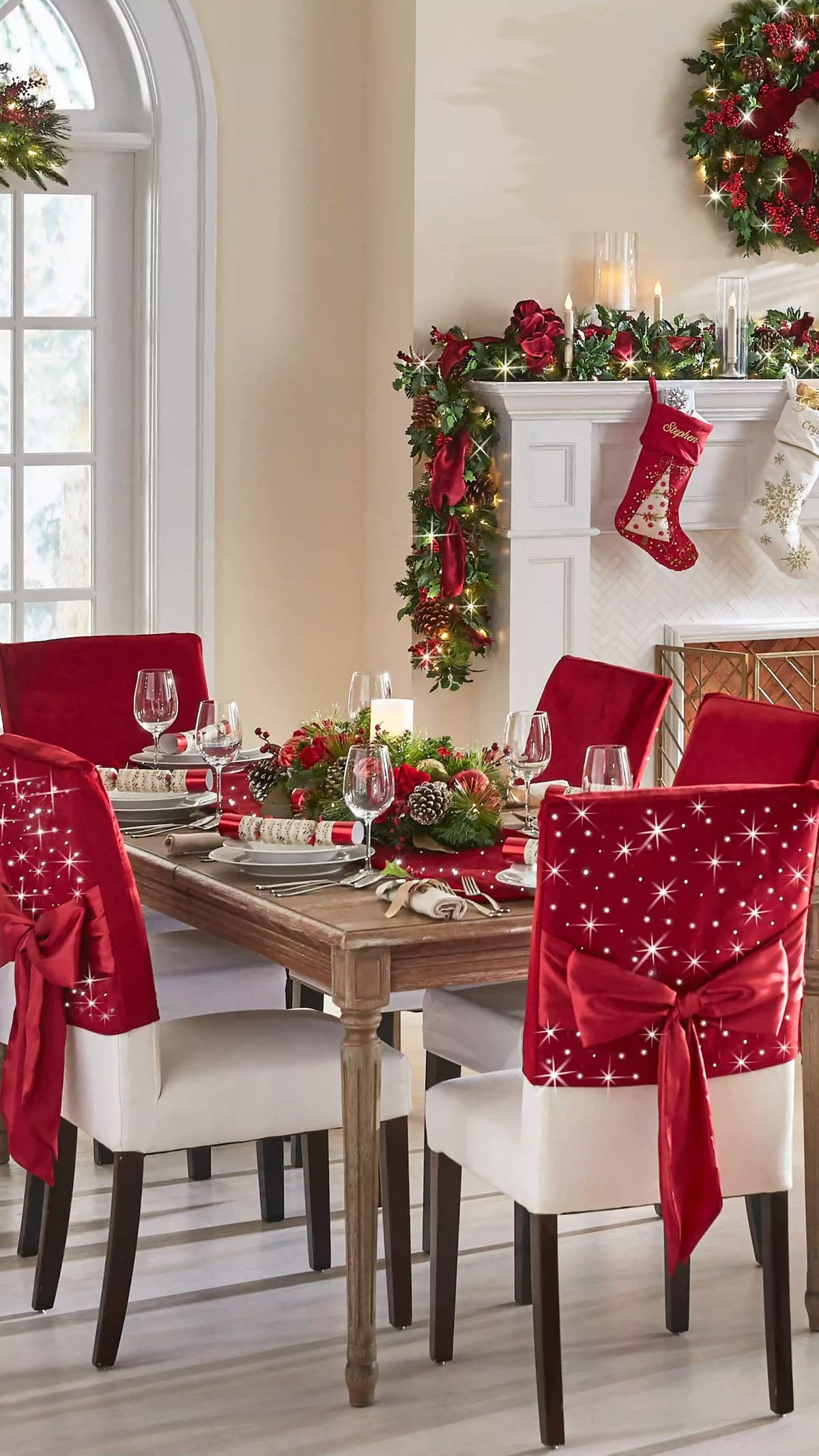 Sparkling Velvet Christmas Dining Chairs