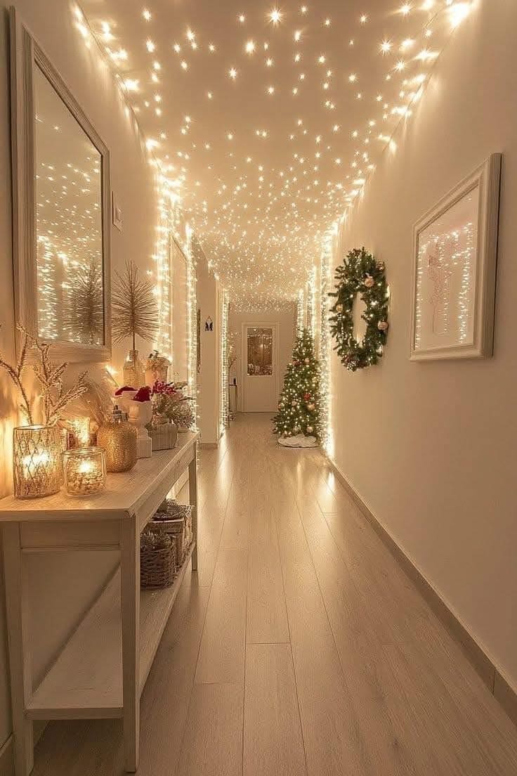 Starlit Christmas Hallway Glow