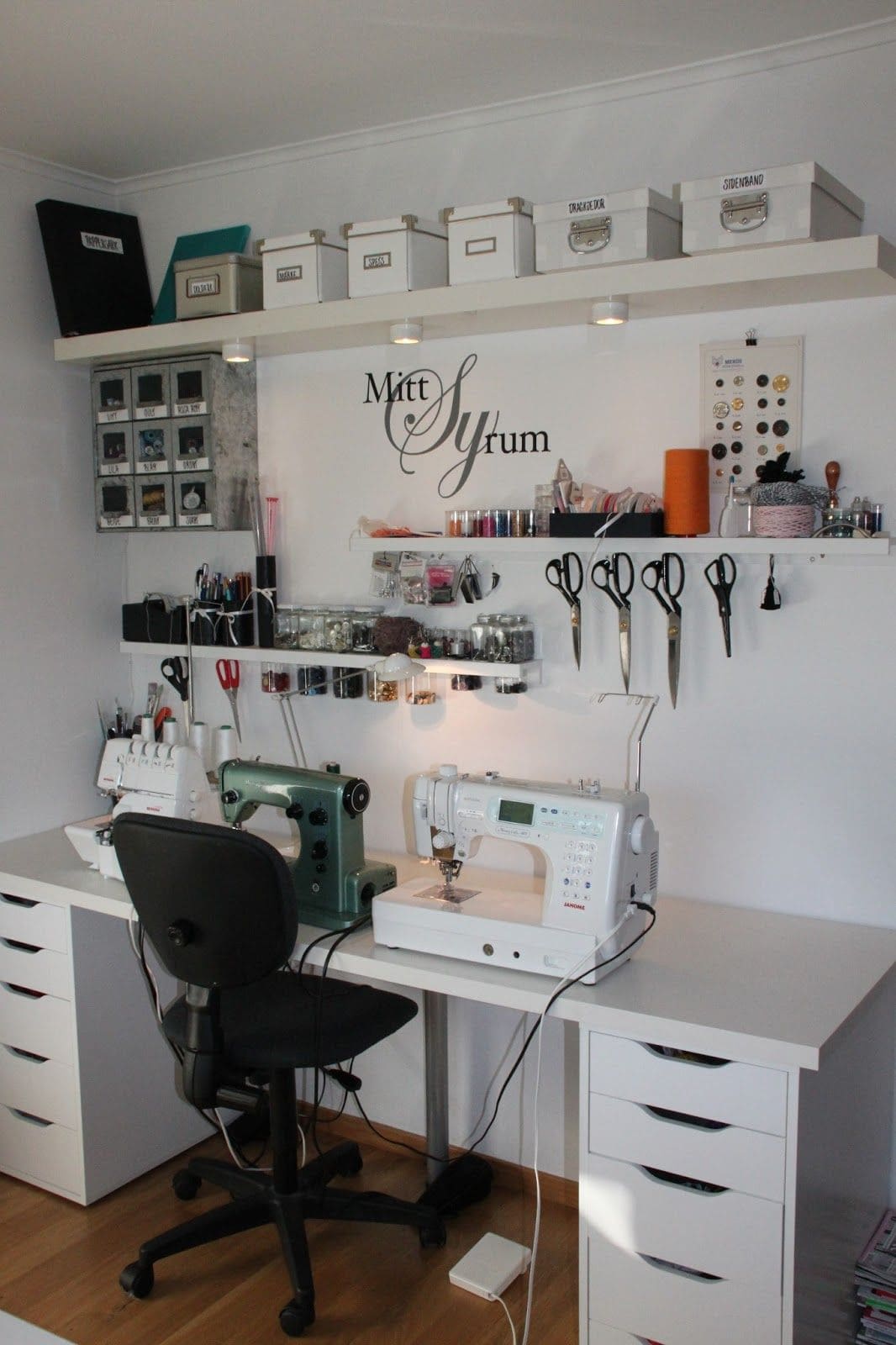 Streamlined Scandinavian Sewing Studio