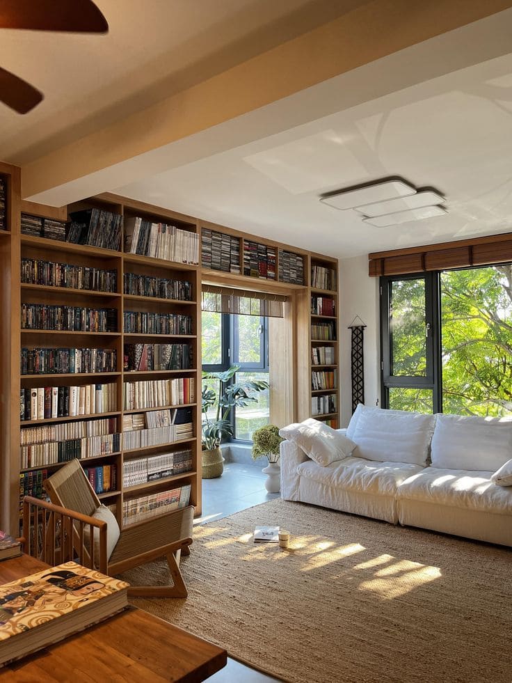 Sunlit Contemporary Reading Nook
