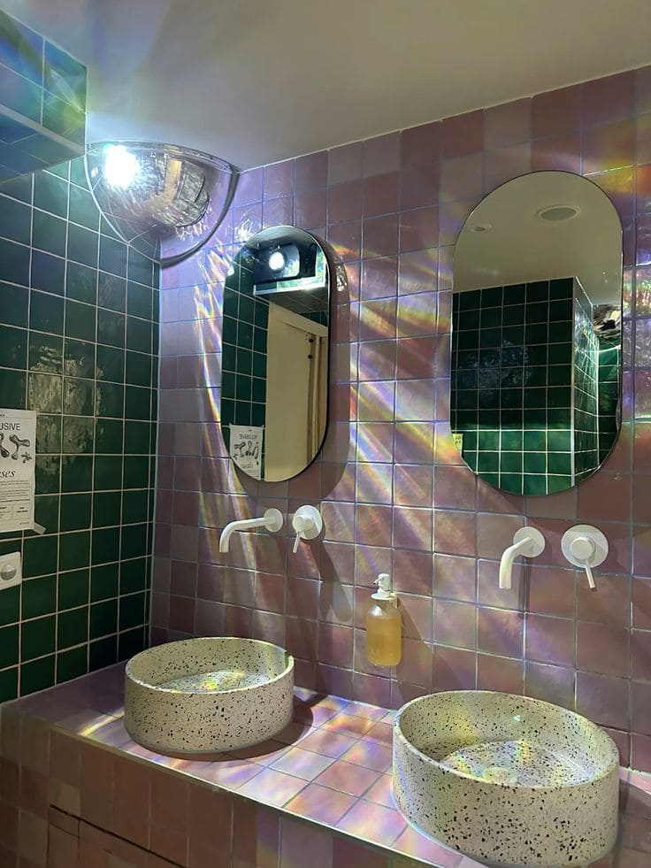 Terrazzo Glam Sink with Disco Lights