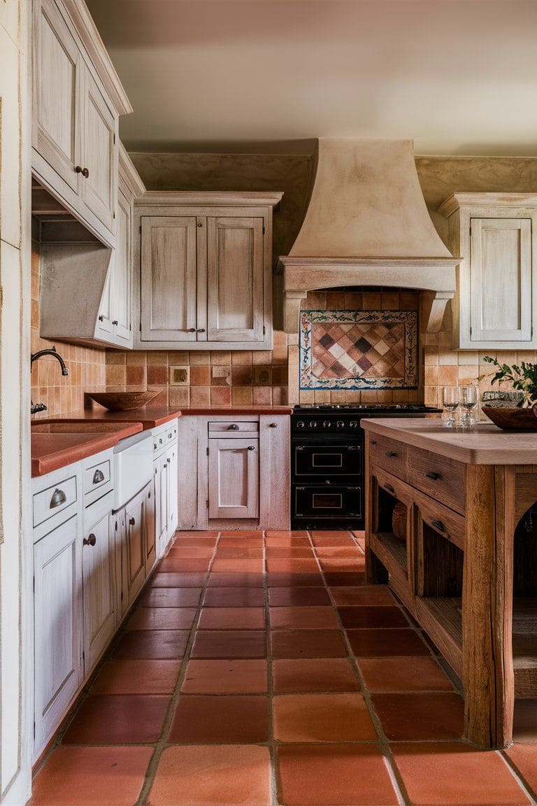 Timeless Terracotta and Rustic Charm Kitchen