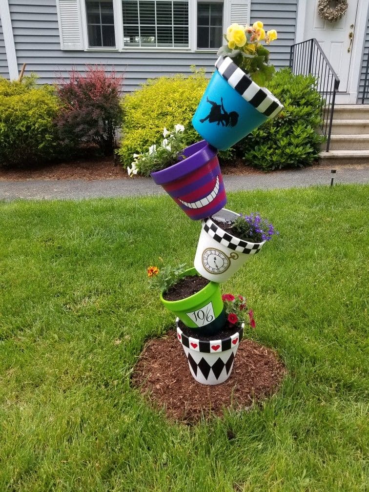 Topsy-Turvy Wonderland Flower Tower
