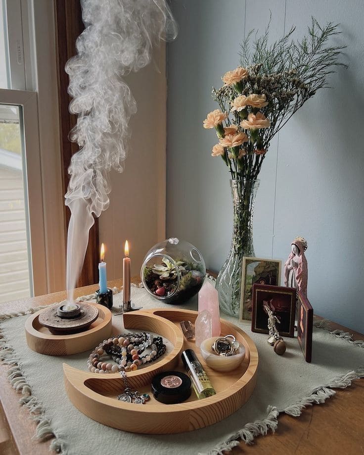 Tranquil Crystal Meditation Altar