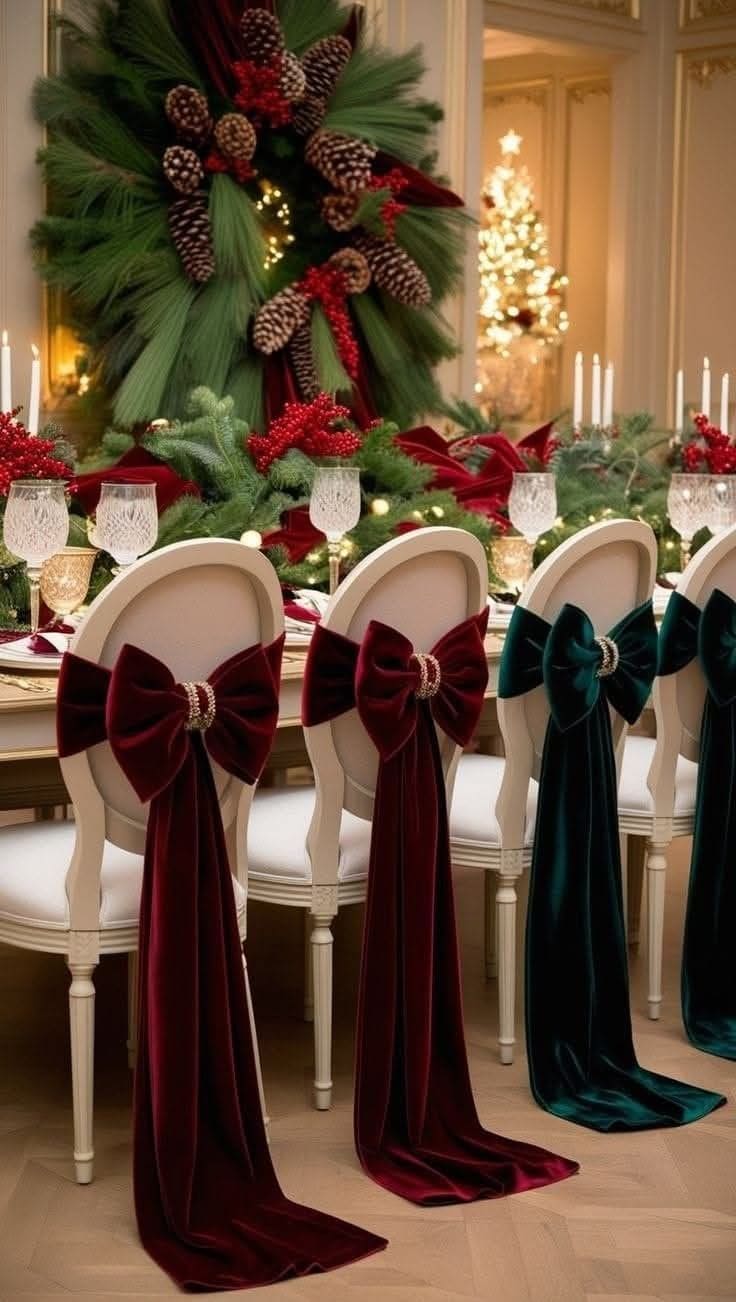 Velvet Grandeur Holiday Chairs