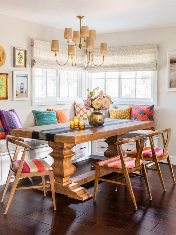 Vibrant Eclectic Dining Corner