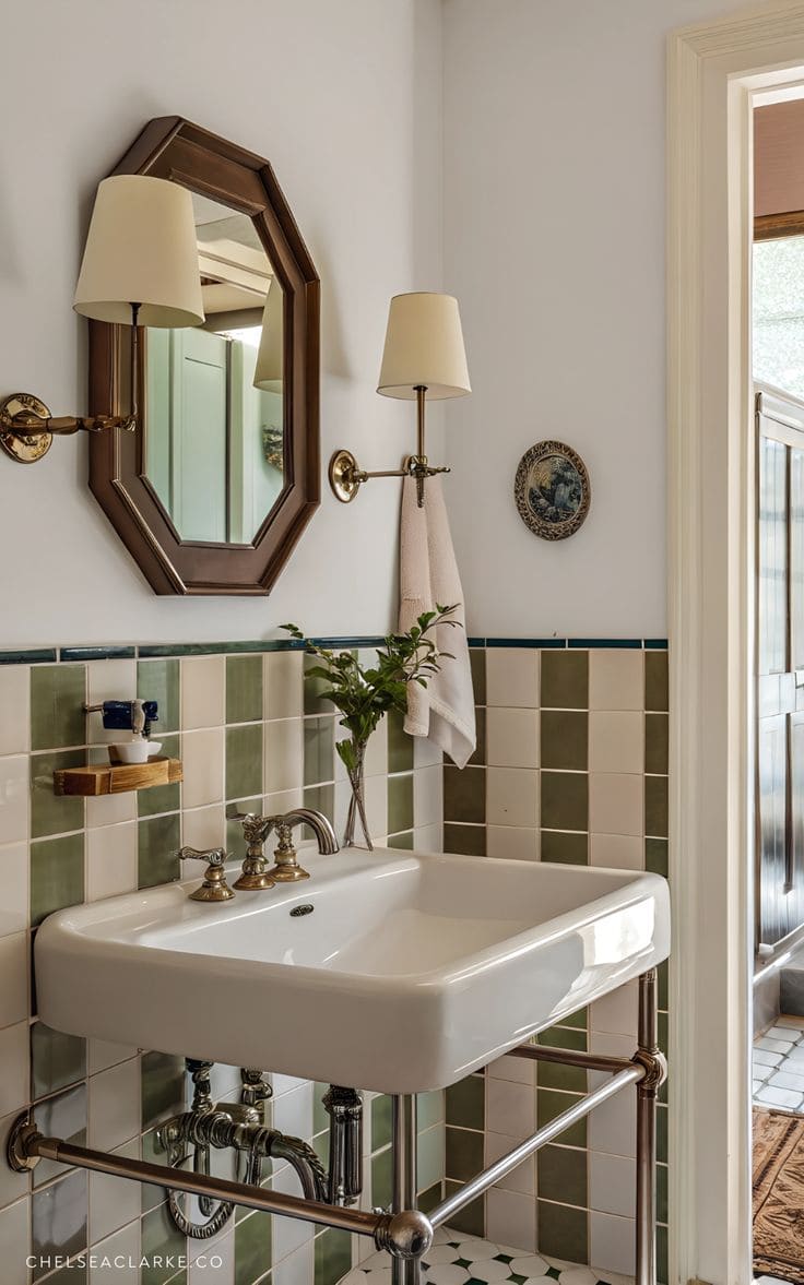 Vintage Checker Tile Charm