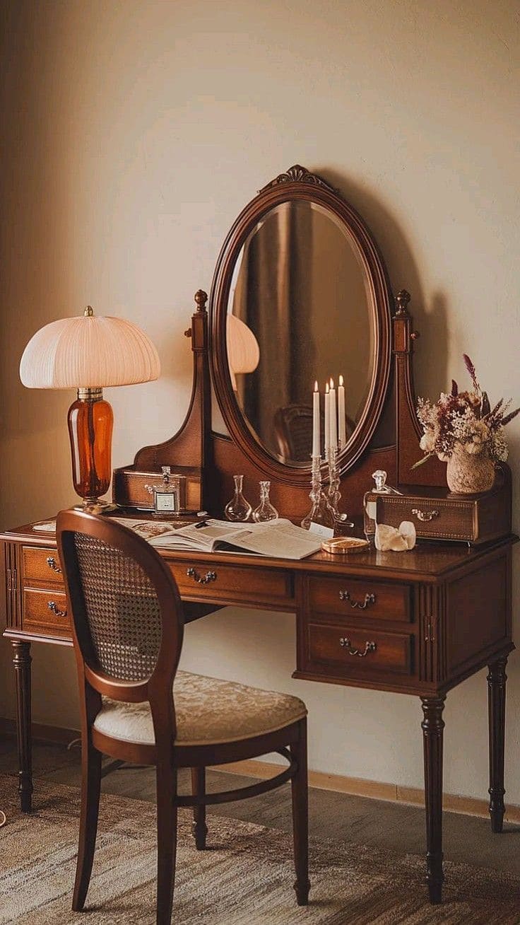 Warm Classic Wooden Vanity