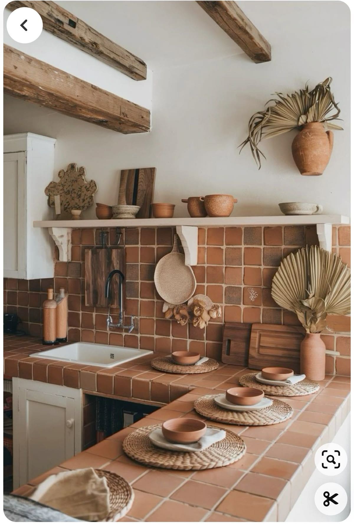 Warm Terracotta and Earthy Charm Kitchen