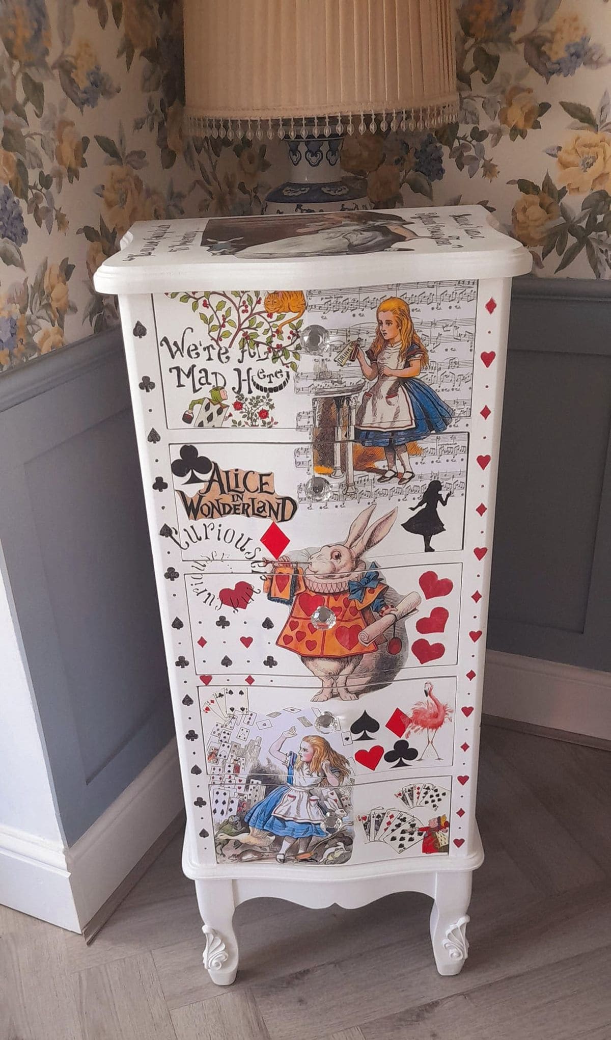 Whimsical Alice in Wonderland Dresser