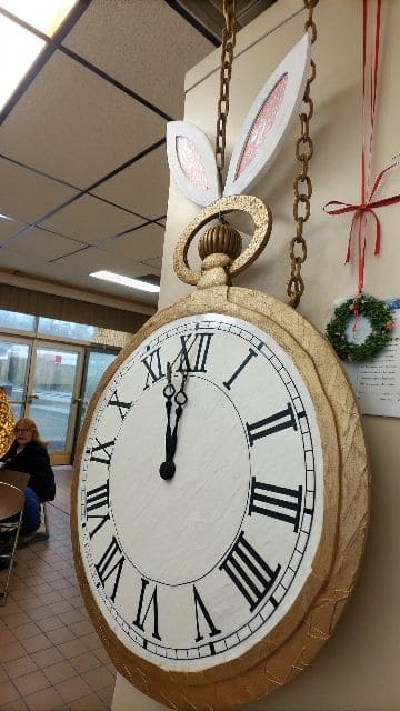 White Rabbits Giant Pocket Watch Decor