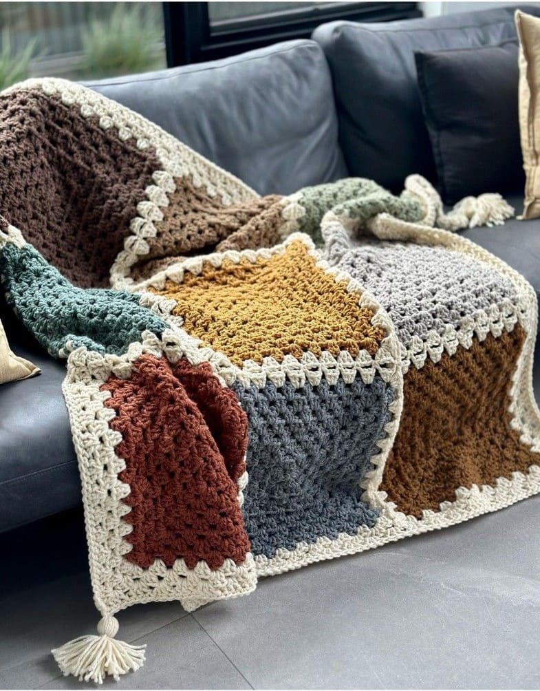 Autumn Patchwork Cozy Throw