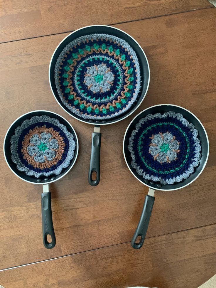 Boho Pan-Saver Crochet Rounds