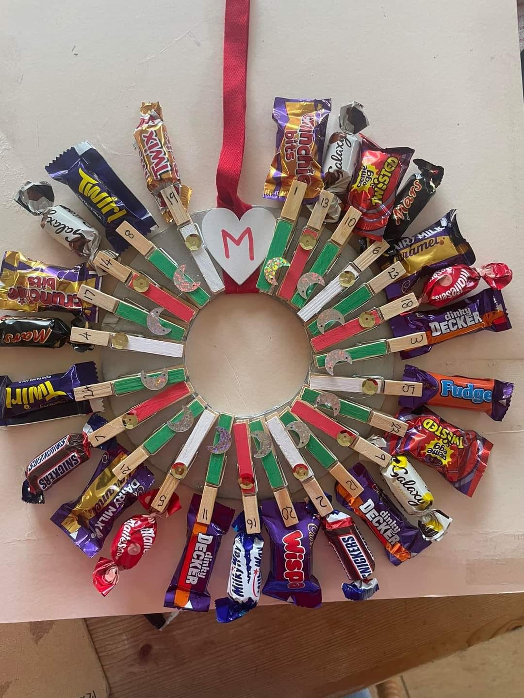 Candy Wreath Advent Calendar