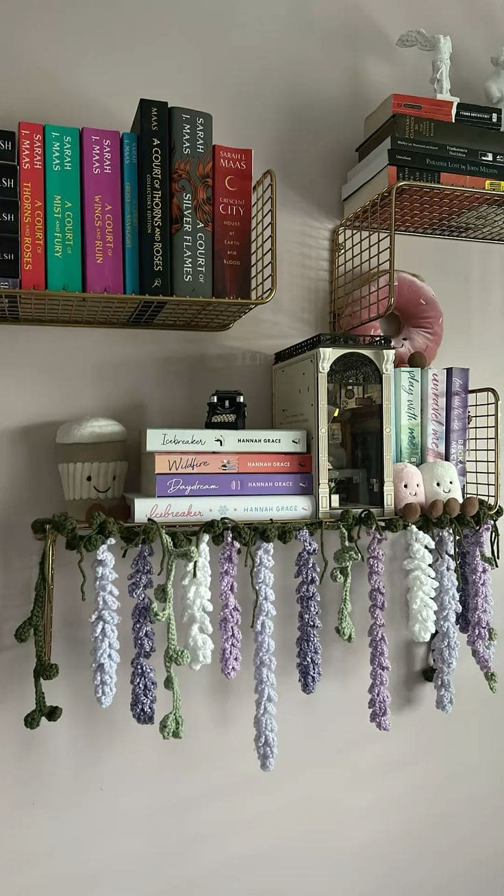 Cascading Crochet Wisteria Garland