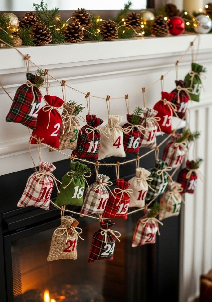 Classic Fabric Pouch Advent Calendar