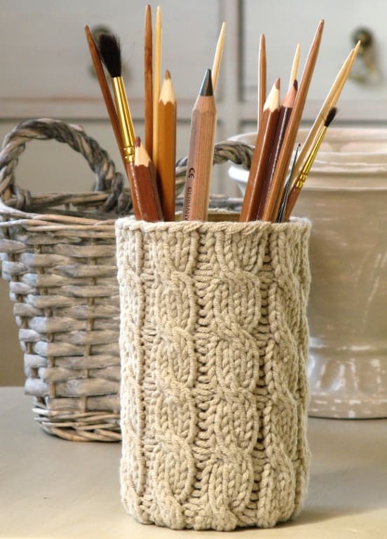 Cozy Cable-Knit Pencil Sleeve