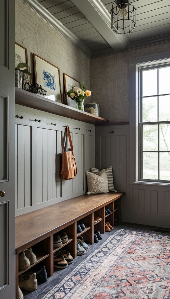 Cozy Cottage-Style Mudroom Nook