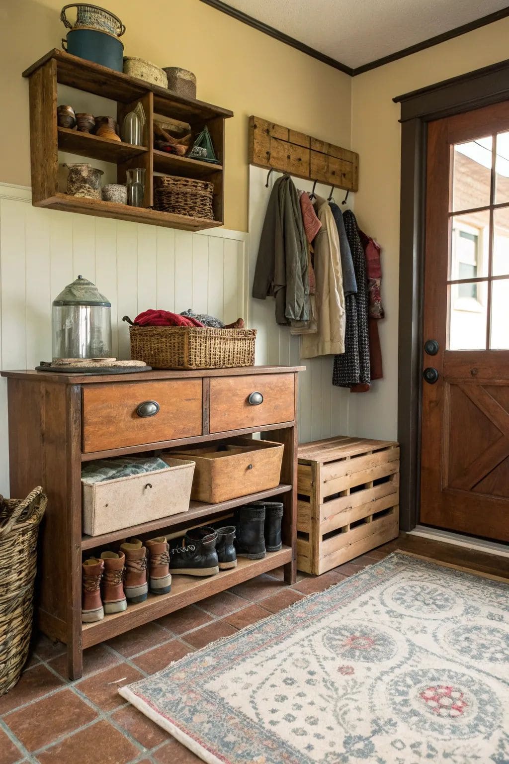Cozy Country Cottage Mudroom