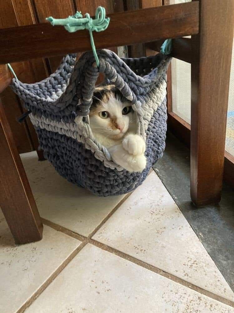 Cozy Crochet Cat Hammock