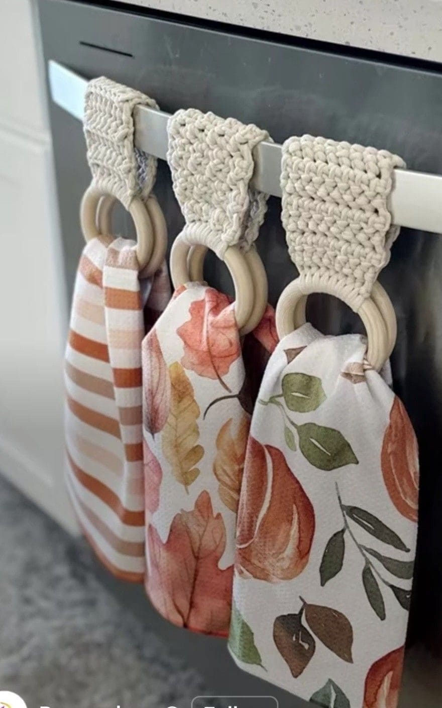 Crochet Ring-Towel Holder Trio