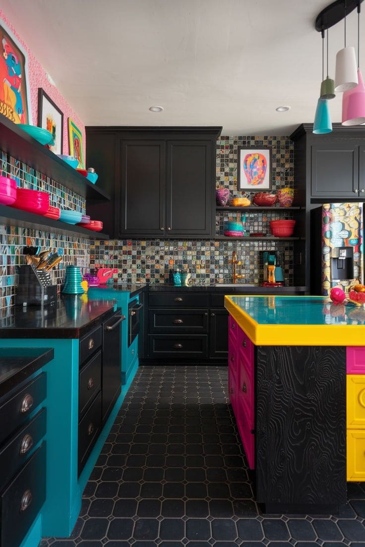 Eclectic Pop-Art Kitchen