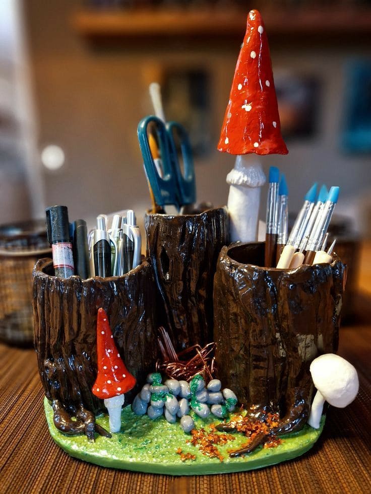 Enchanted Forest Stump Organizer