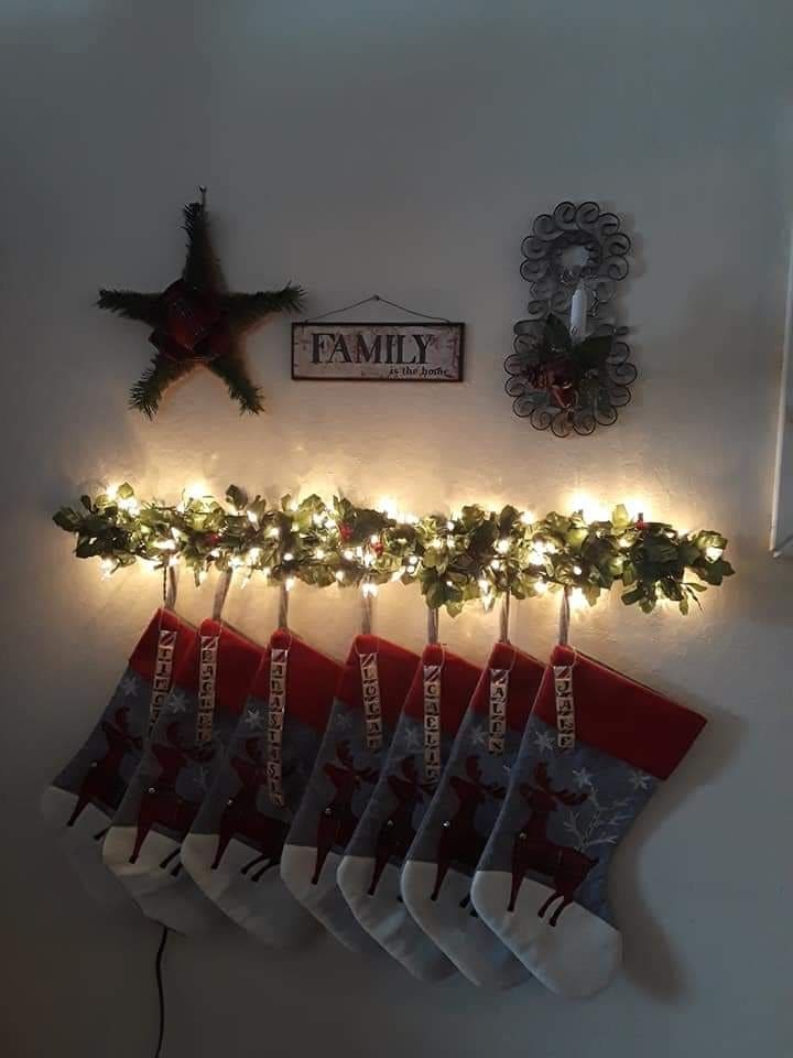 Family Wall Stocking Garland