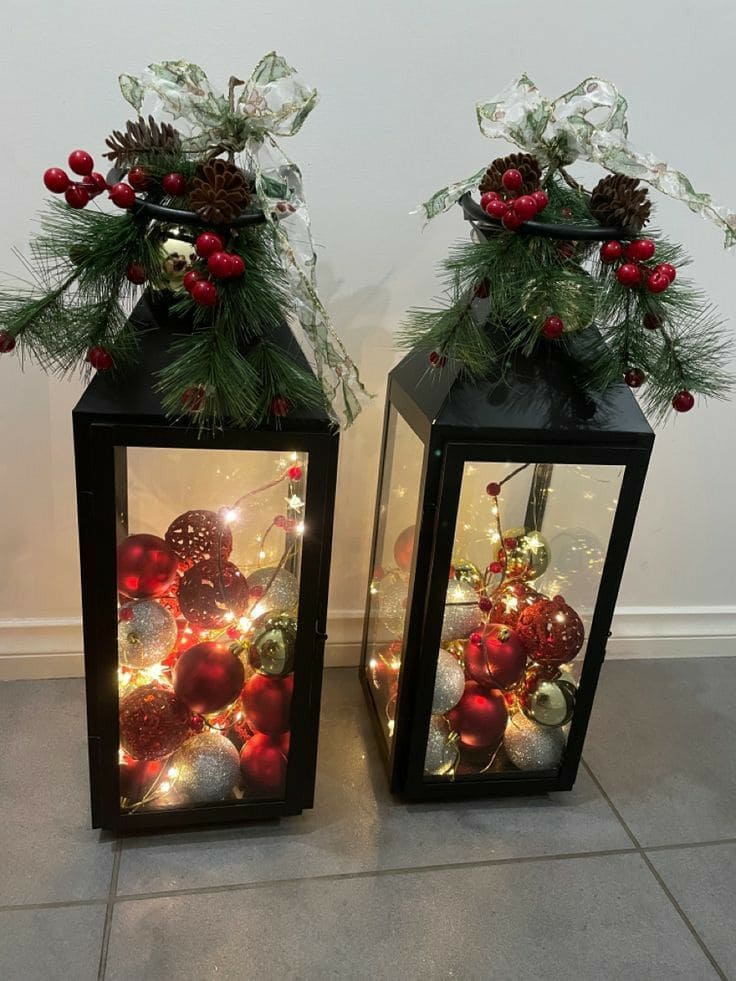 Festive Lantern Ornament Towers