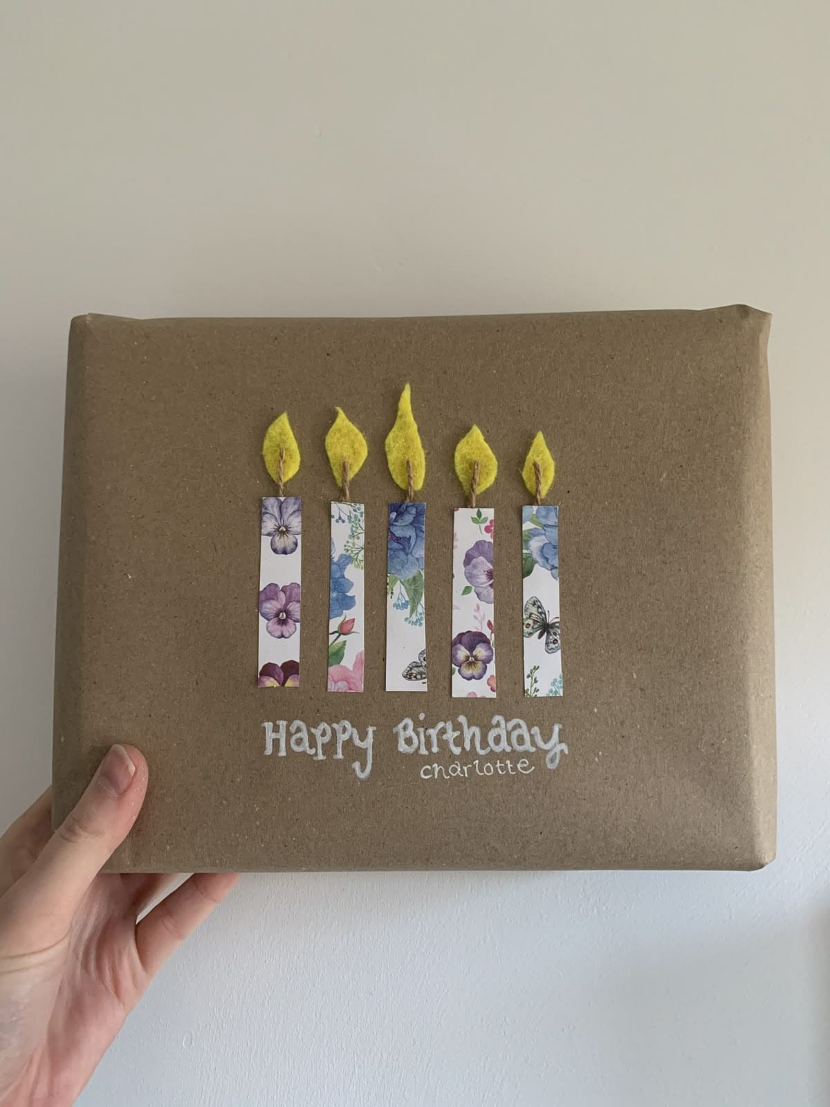 Floral Candle Birthday Wrap