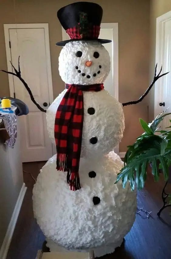 Giant DIY Indoor Snowman