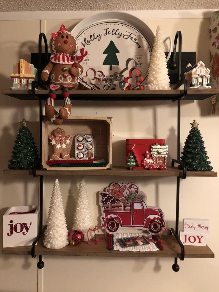 Gingerbread Joy Christmas Shelf