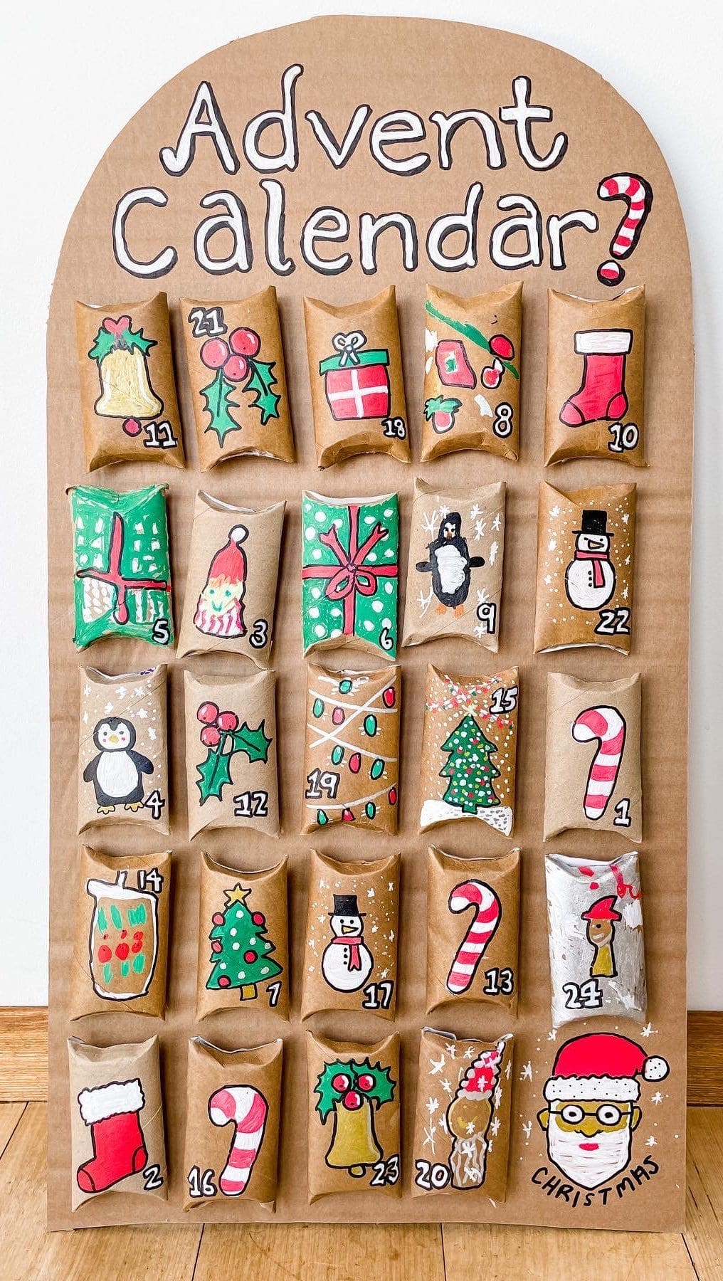 Hand-Painted Christmas Advent Calendar