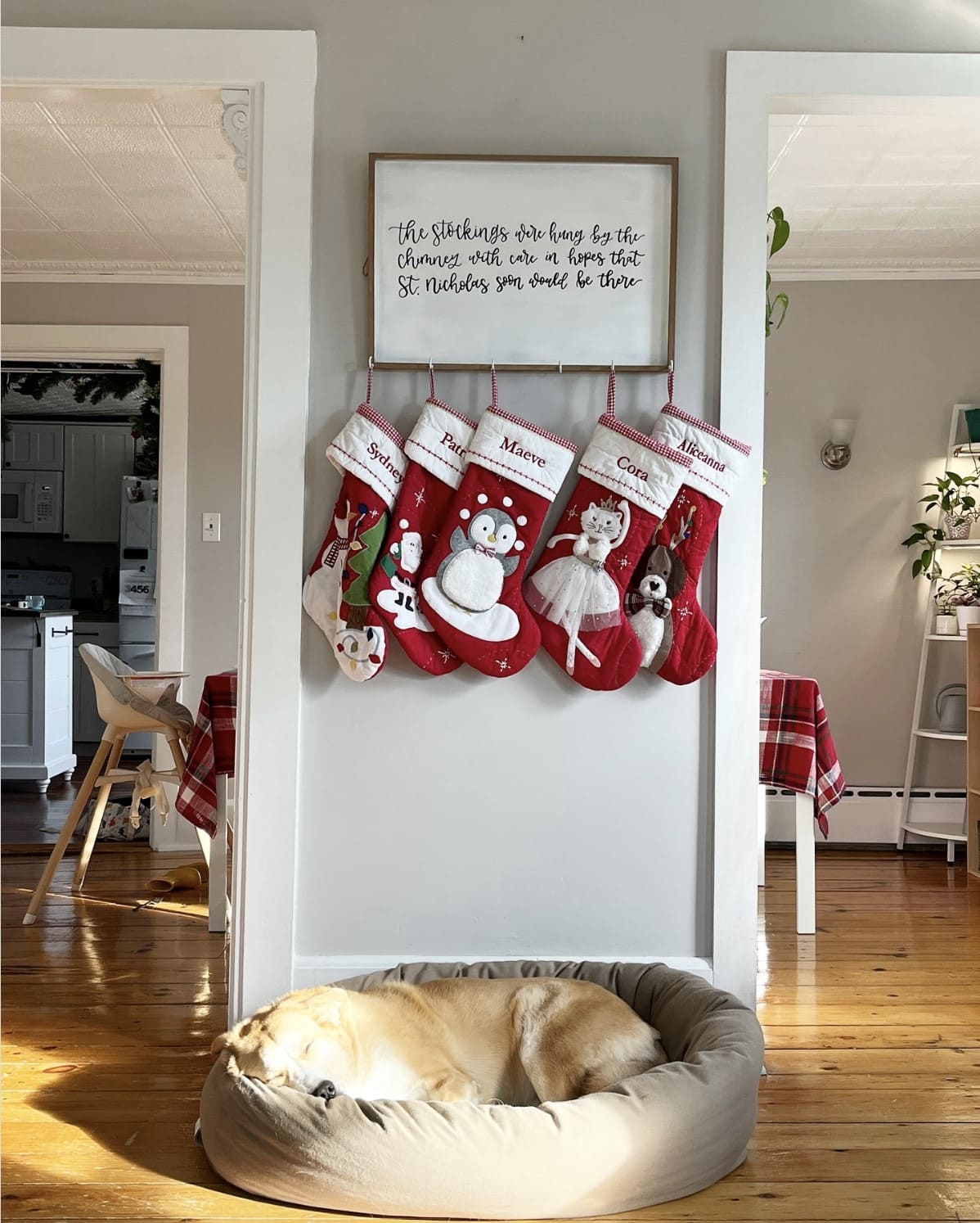 Heartwarming Family Stocking Wall