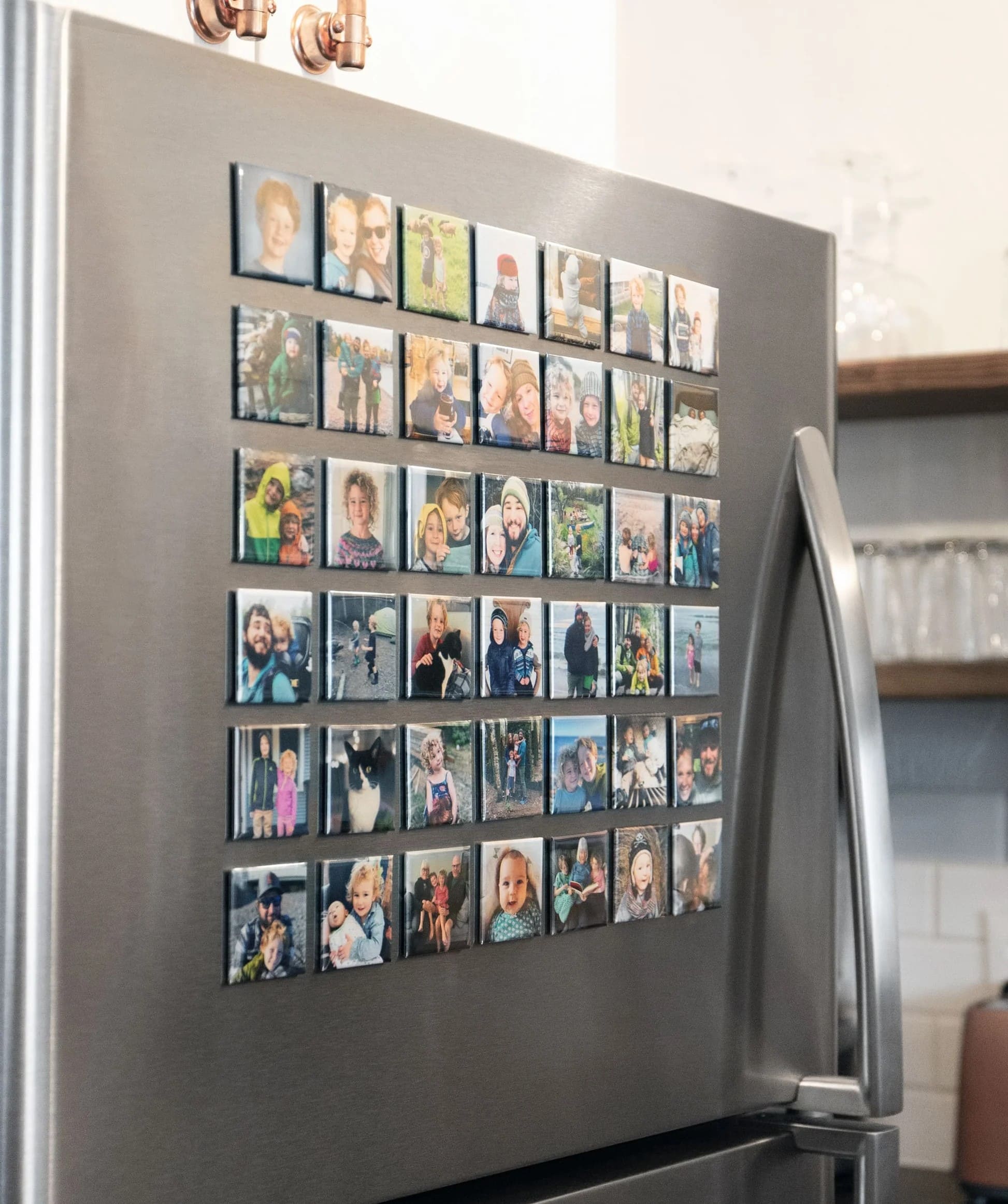 Memory Grid Photo Magnet Display