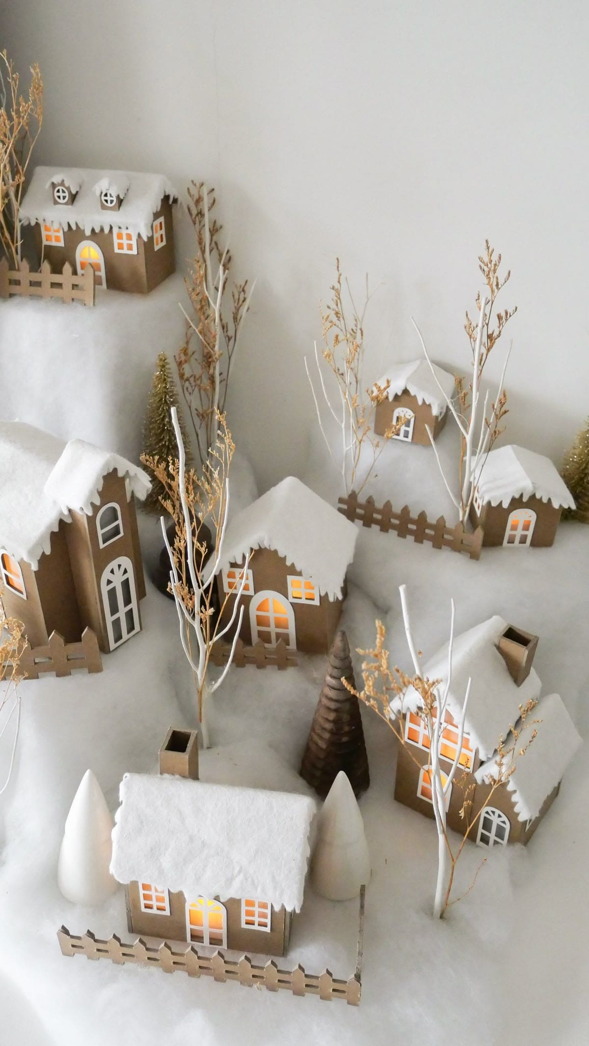 Mini Cardboard Winter Village