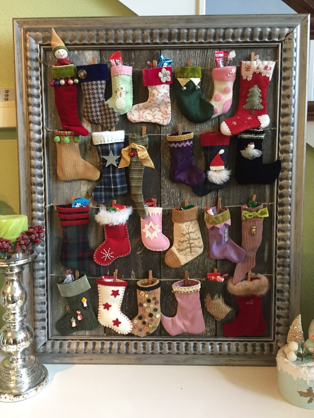 Mini Stocking Advent Display Frame