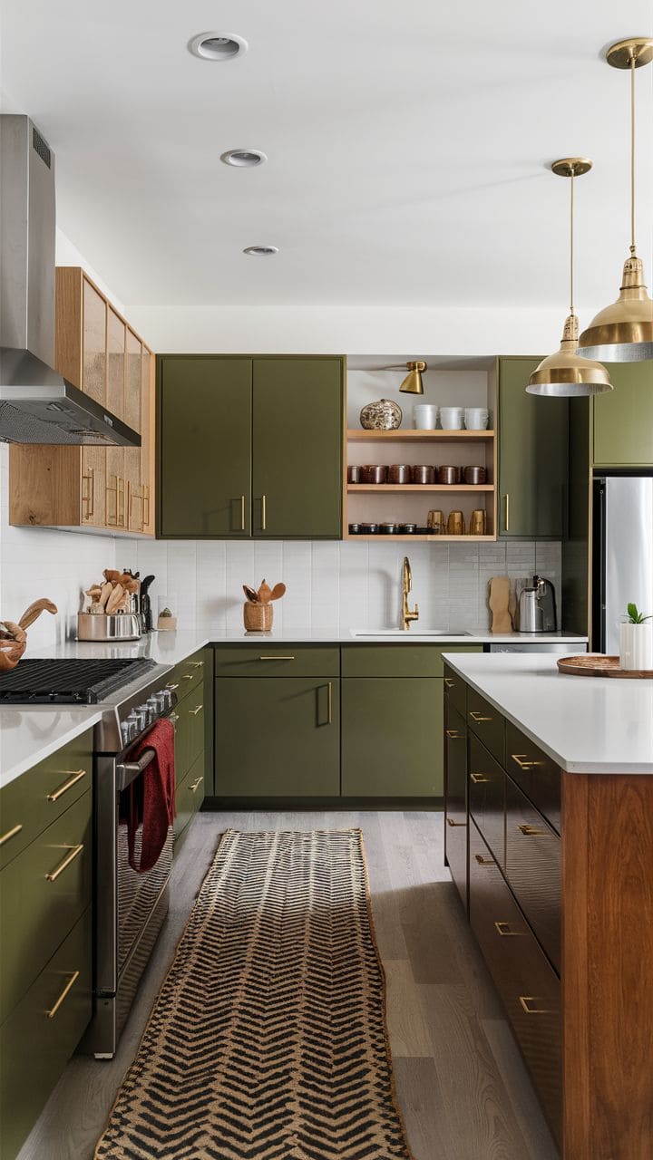 Olive and Brass Modern Retro