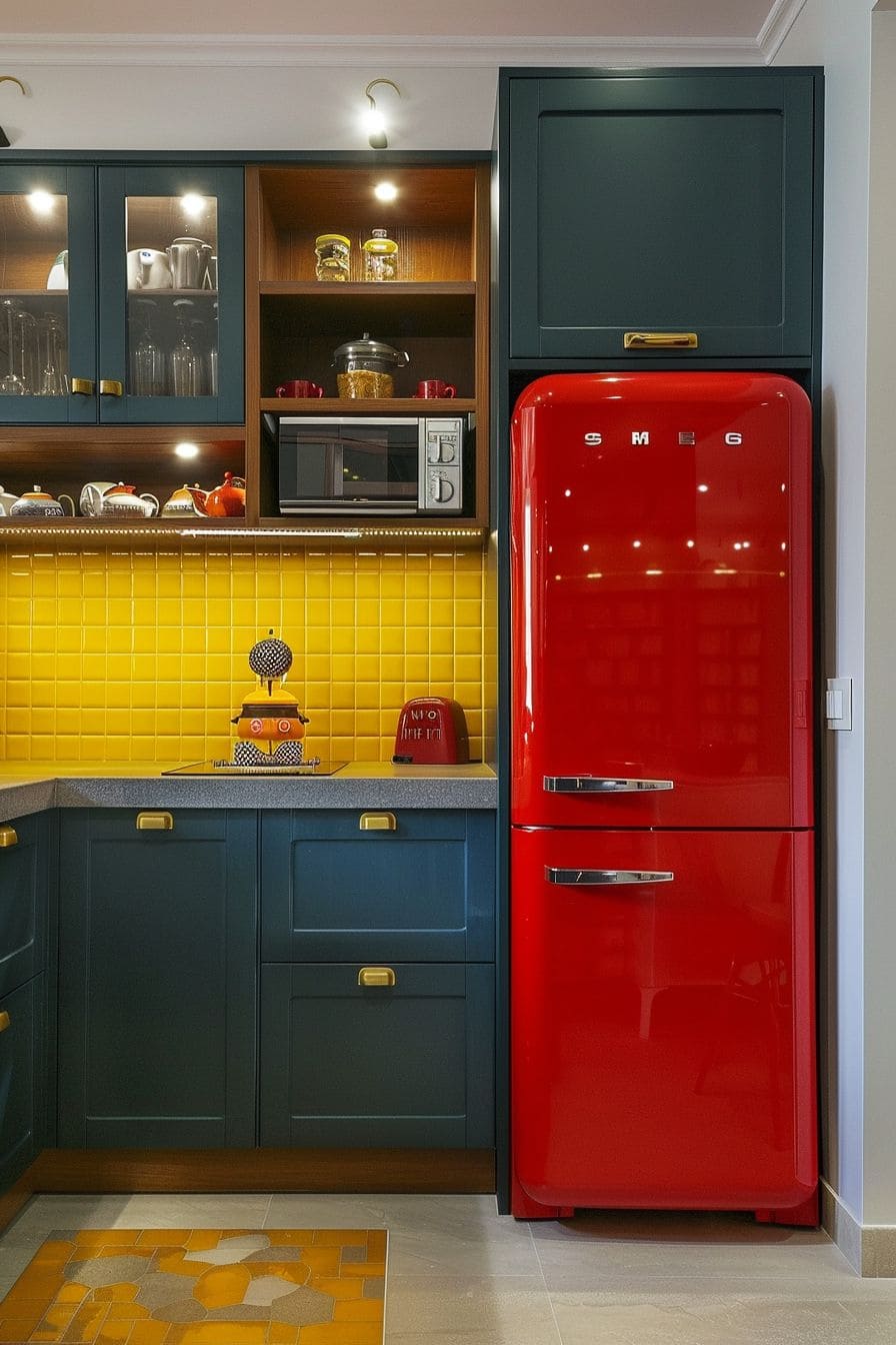 Retro Ruby Corner Kitchen