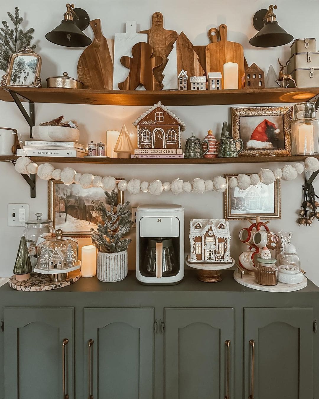 Rustic Gingerbread Coffee Bar Display