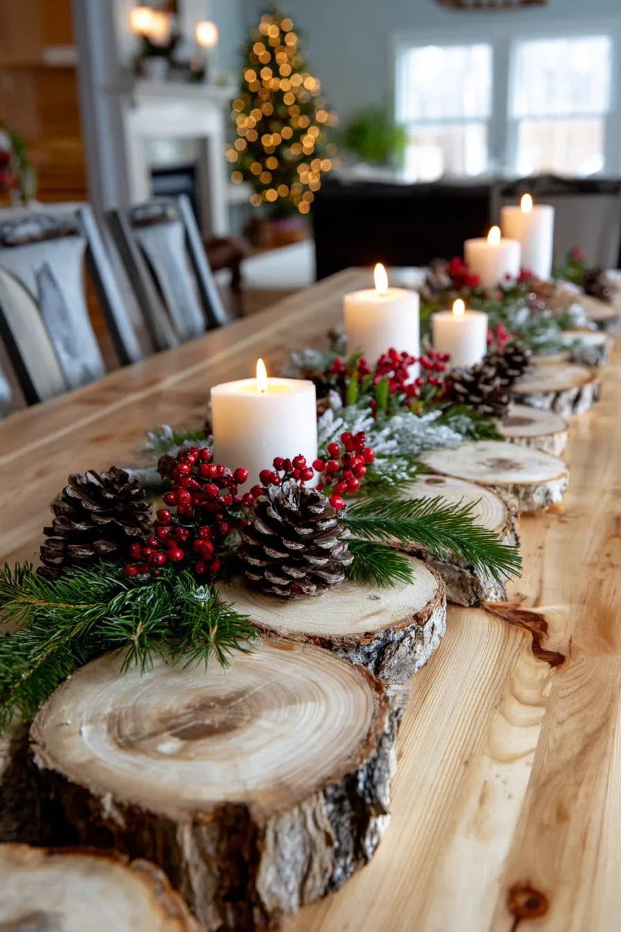 Rustic Woodland Candle Runner