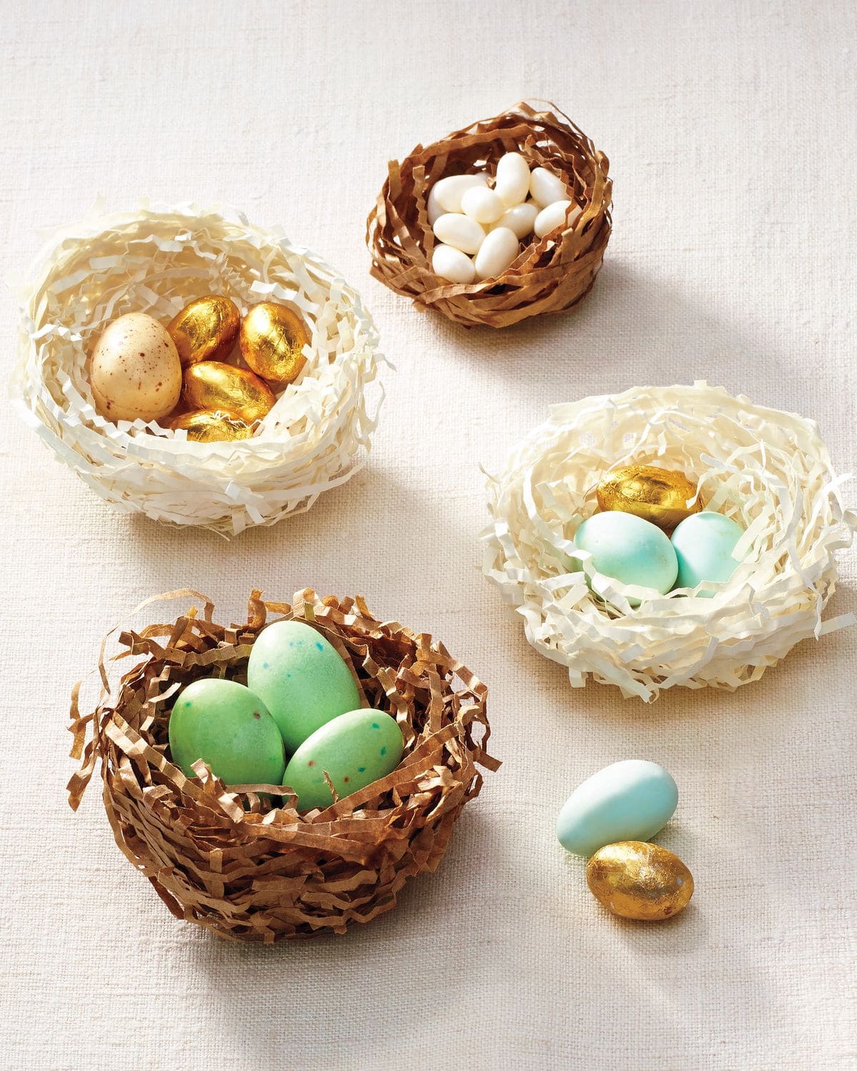 Shredded Paper Easter Nests